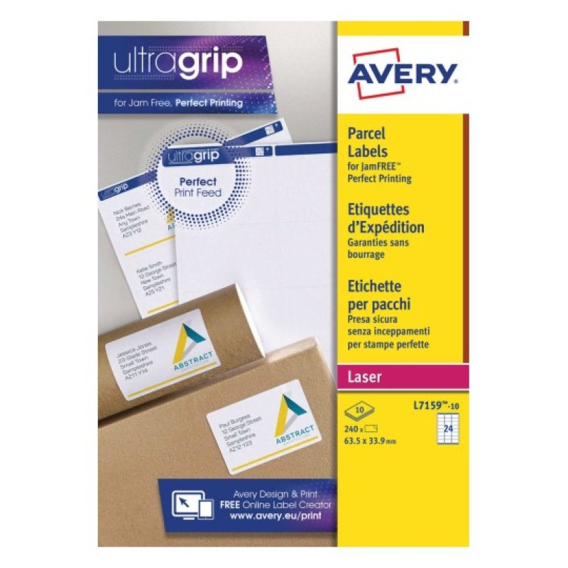 Avery L7159-10 addressing label Self-adhesive label White