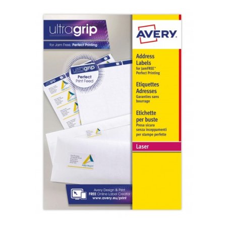 AVERY Etiquette SPECIAL pour timbres, 63,5 x 33,9 mm, blanc