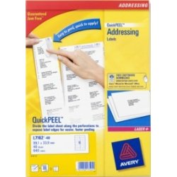 Avery L7162-40 addressing label White