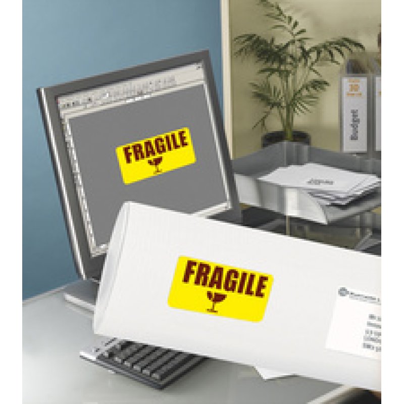 AVERY Etiquette fluorescente, 99,1 x 38,1 mm, rouge fluo