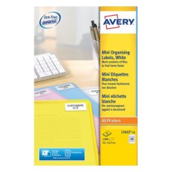 AVERY Mini étiquette d'adresse laser, 22 x 12,7 mm, blanc