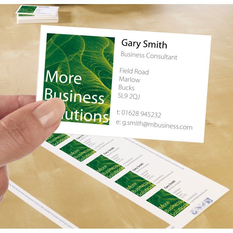 Avery Business Cards 85 x 54 Quick & Clean 10 Sheets business card Laser/Inkjet Paper 100 pc(s)
