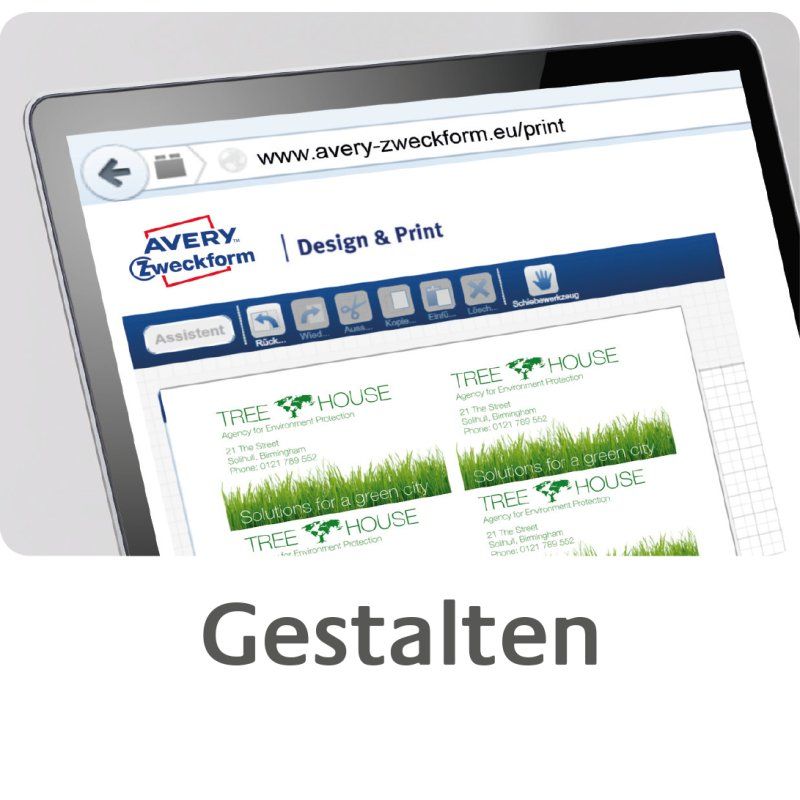 AVERY Zweckform Carte de visite Quick & Clean, blanc