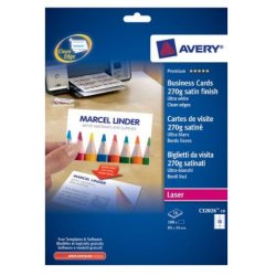 Avery C32026-10 carte de visite Laser Papier 100 pièce(s)