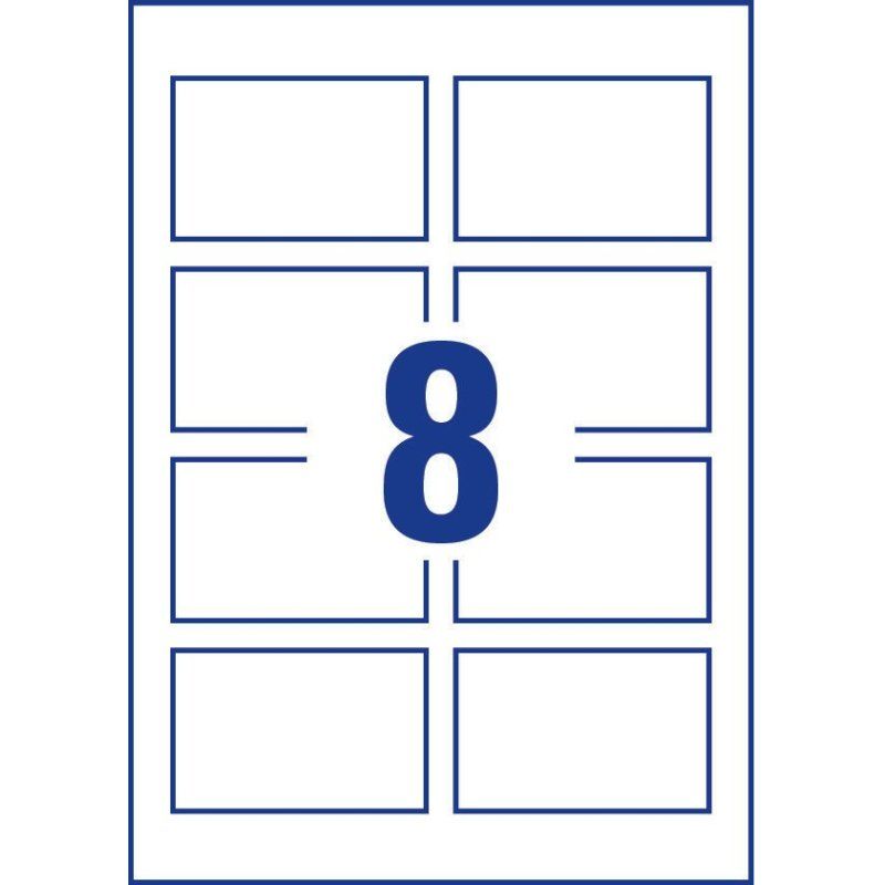 Avery C32028-10 non-adhesive label 80 pc(s) White Rectangle