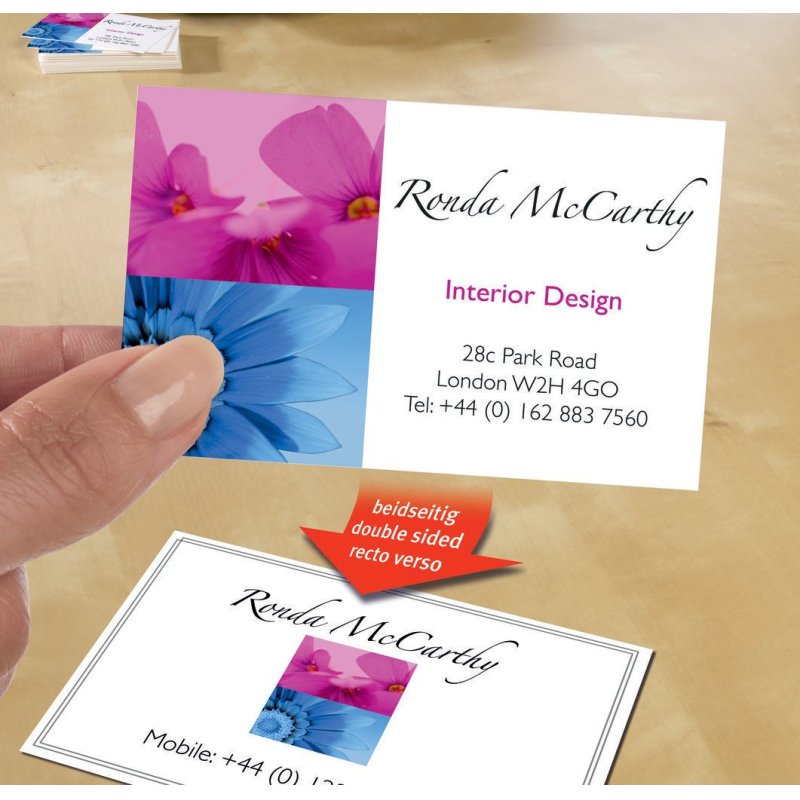 AVERY Zweckform Cartes de visite Premium, brillant