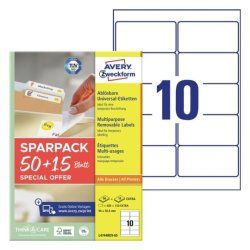 Avery L4744REV-65 printer label White Self-adhesive printer label