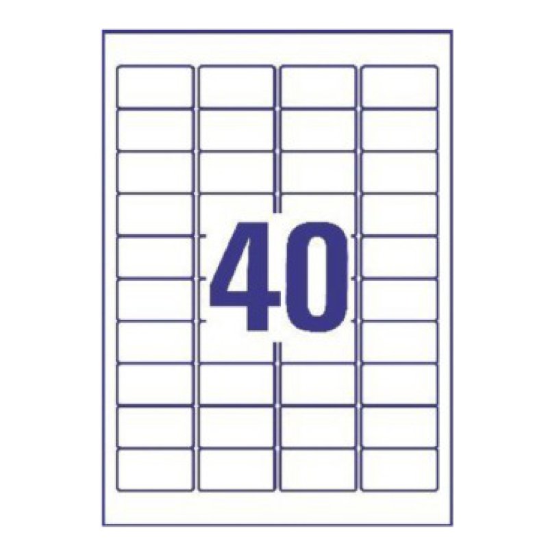 Avery L4770-25 étiquette à imprimer Transparent