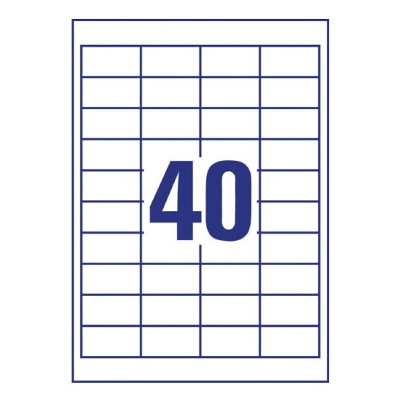 Avery 4780-65 self-adhesive label Rectangle Permanent White 2600 pc(s)