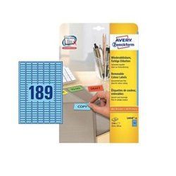 Avery L6048-20 self-adhesive label Blue 3780 pc(s)