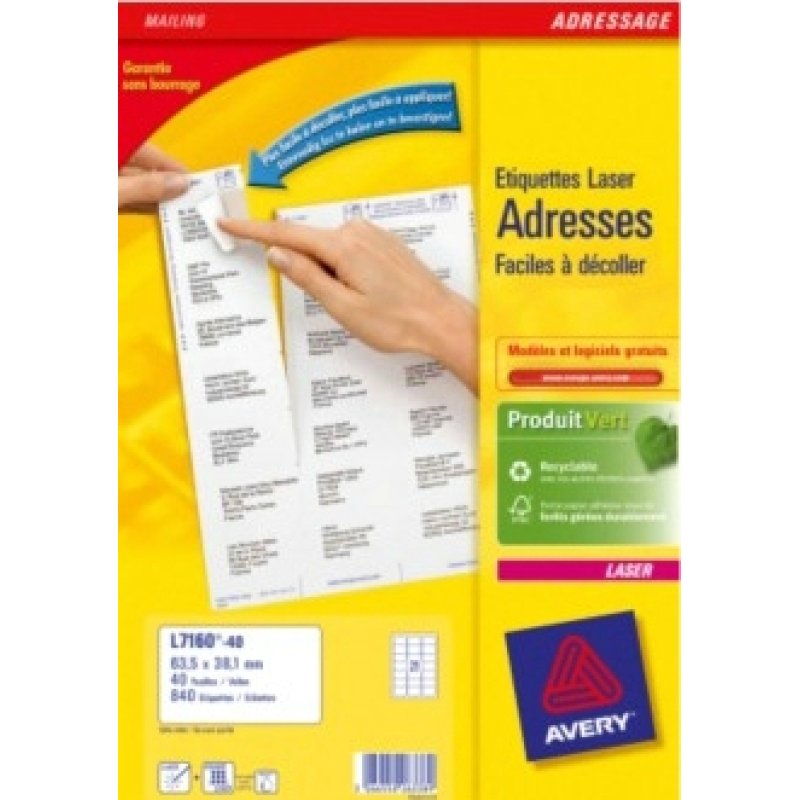 Avery L7160-40 addressing label White
