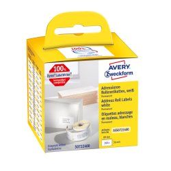 Avery ASS0722400 étiquette auto-collante Rectangle Permanent Blanc 260 pièce(s)