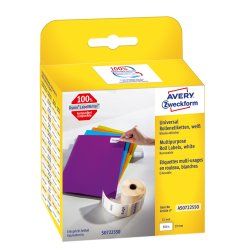 Avery AS0722550 étiquette auto-collante Rectangle Amovible Blanc 500 pièce(s)