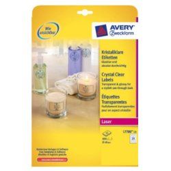 Avery L7780-25 printer label Transparent