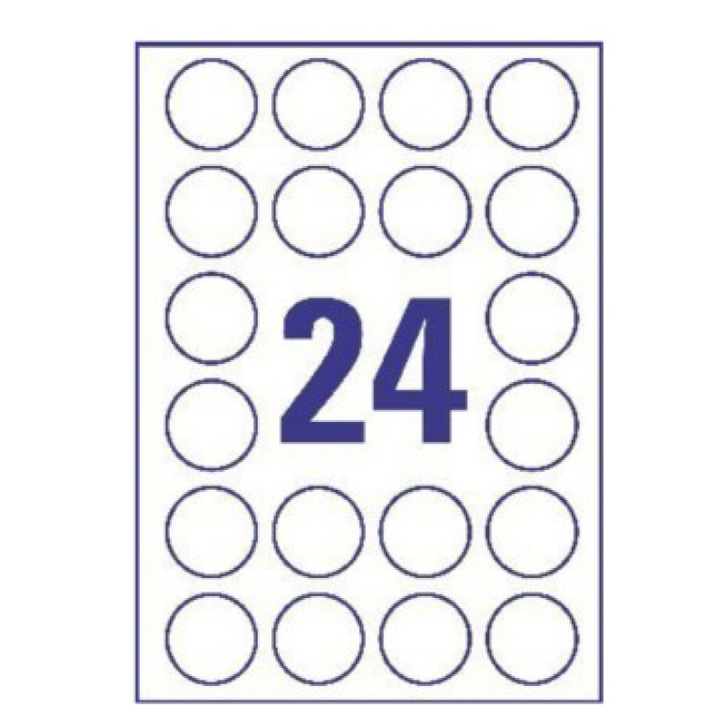 AVERY Zweckform Crystal Clear Etiquette, diamètre: 40 mm