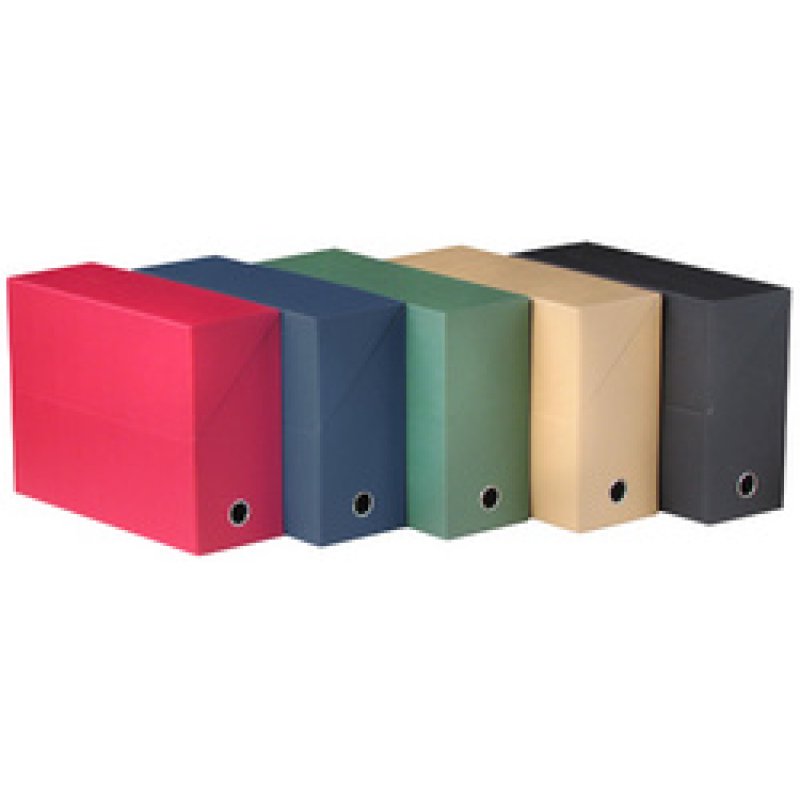 Oxford Boîte transfert toilée, format A4, vert foncé