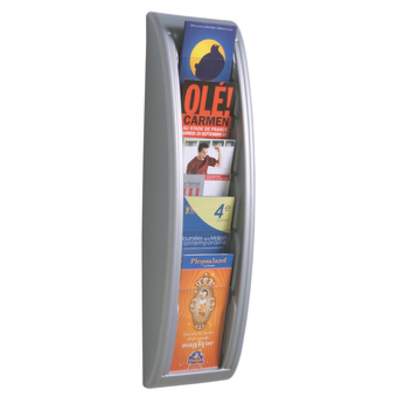 PAPERFLOW Porte-brochures mural Quick Blick, 1/3 A4, gris