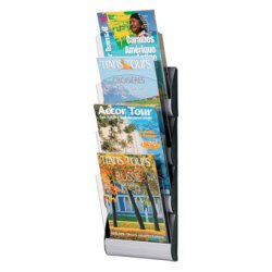 PAPERFLOW Porte-brochures mural Integral, A4, gris alu