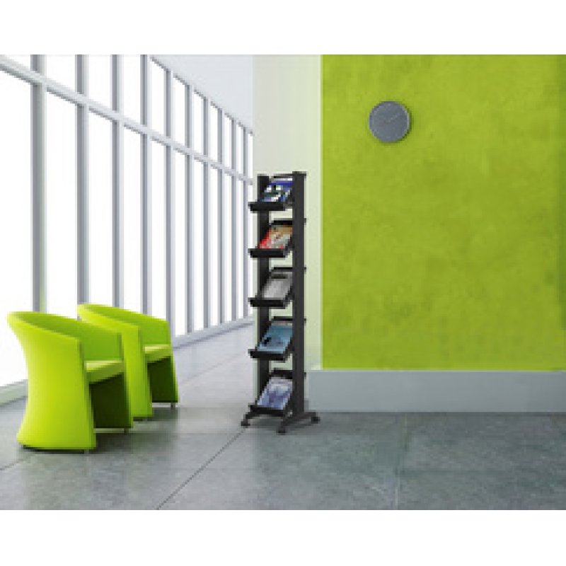 PAPERFLOW Porte-prospectus Corner easyDisplays, 5 étagères