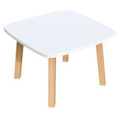 PAPERFLOW Table d'appoint WOODY, en bois massif, blanc