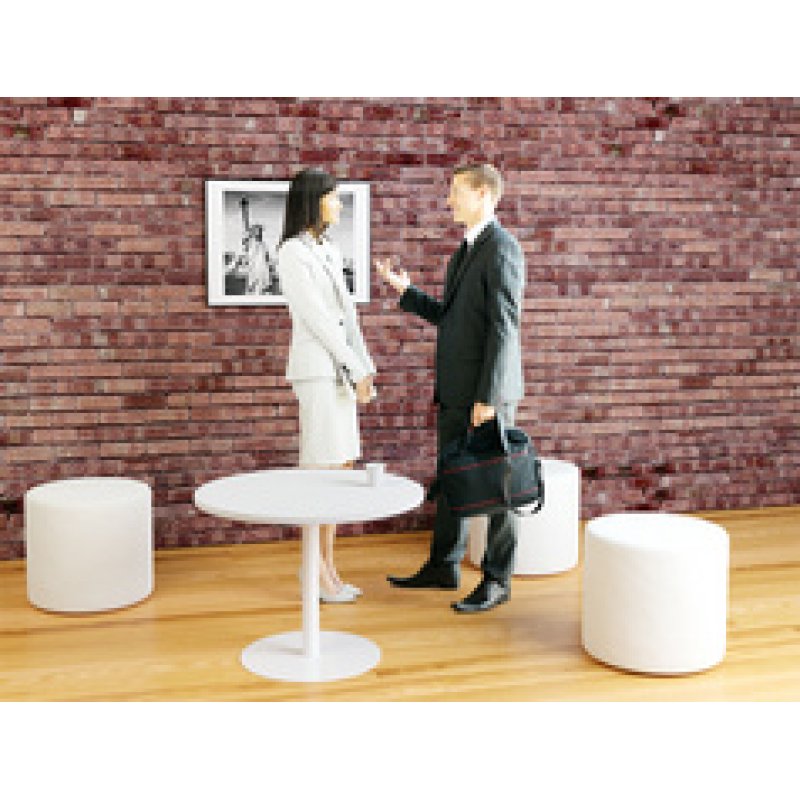 PAPERFLOW Table d'appoint easyDesk, diamètre: 600 mm, blanc