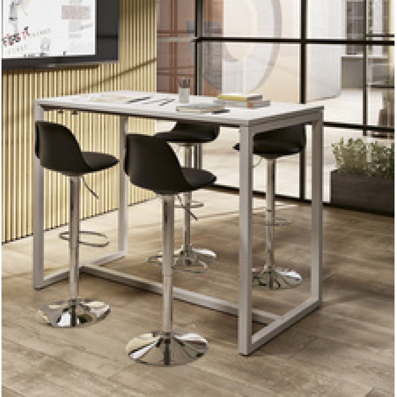 PAPERFLOW Chaise de bar "BOBBA", ensemble de 2, noir