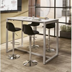 PAPERFLOW Chaise de bar "BOBBA", ensemble de 2, blanc