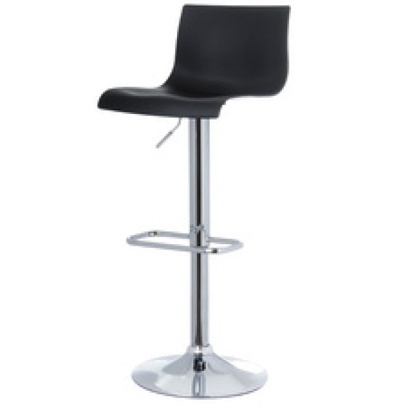 PAPERFLOW Chaise de bar "SACRAMENTO", ensemble de 2, noir