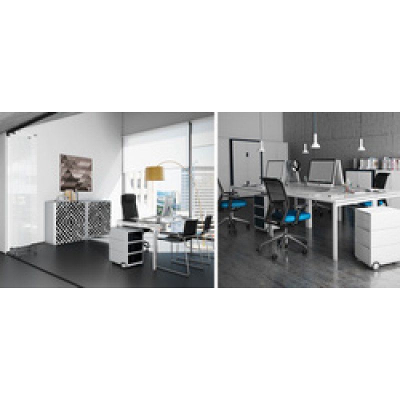 PAPERFLOW Caisson mobile "easyBox", 4 tiroirs, blanc