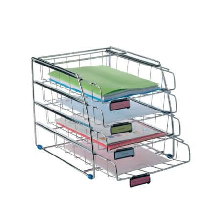 Alba COR4F desk tray/organizer Chrome, Elastomer, Plastic Silver