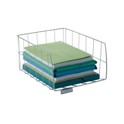 Alba CORGM bac de rangement de bureau Acier chromé, Plastique Argent