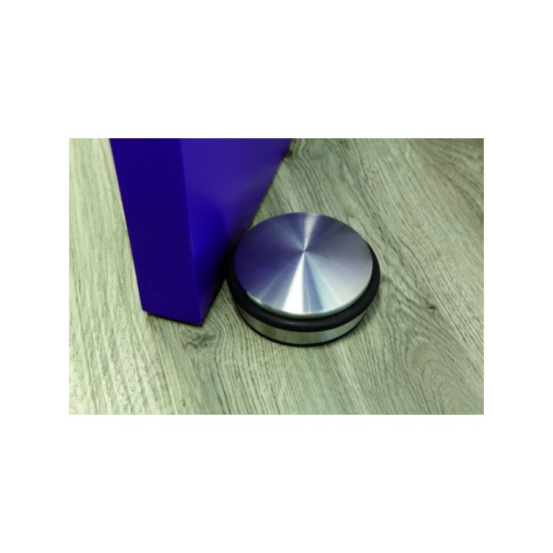 ALBA Butoir de porte, en acier, diamètre: 110 mm, argent