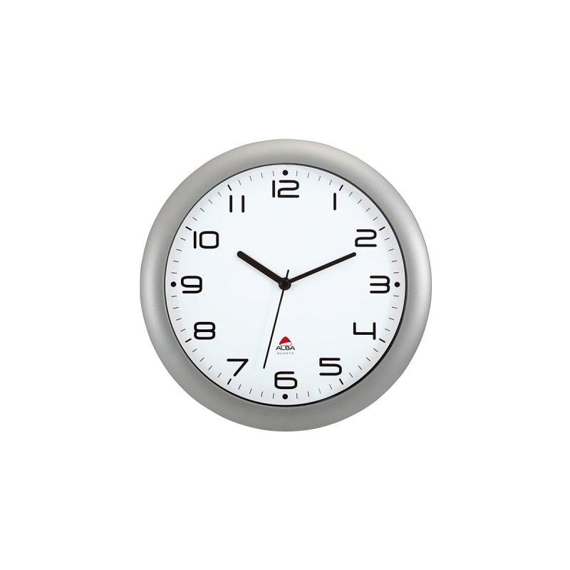 Alba HORNEW M Horloge murale et de table Horloge à quartz Rond Gris, Argent