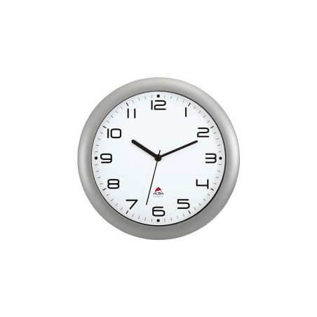 Alba HORNEW M Horloge murale et de table Horloge à quartz Rond Gris, Argent