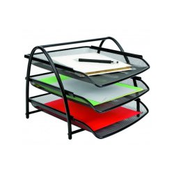 Alba MESHTRAY3 N desk tray/organizer Steel Black