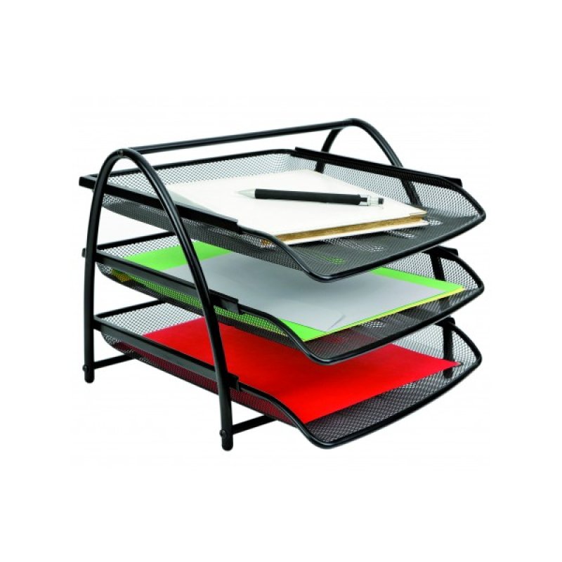 Alba MESHTRAY3 N bac de rangement de bureau Acier Noir