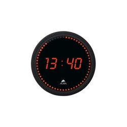 ALBA Horloge murale "HORLED", à quartz, en plastique, noir