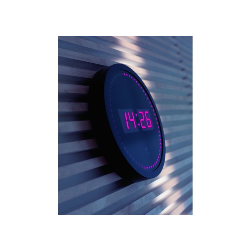 Alba HORLED Horloge murale et de table Horloge numérique Rond Noir