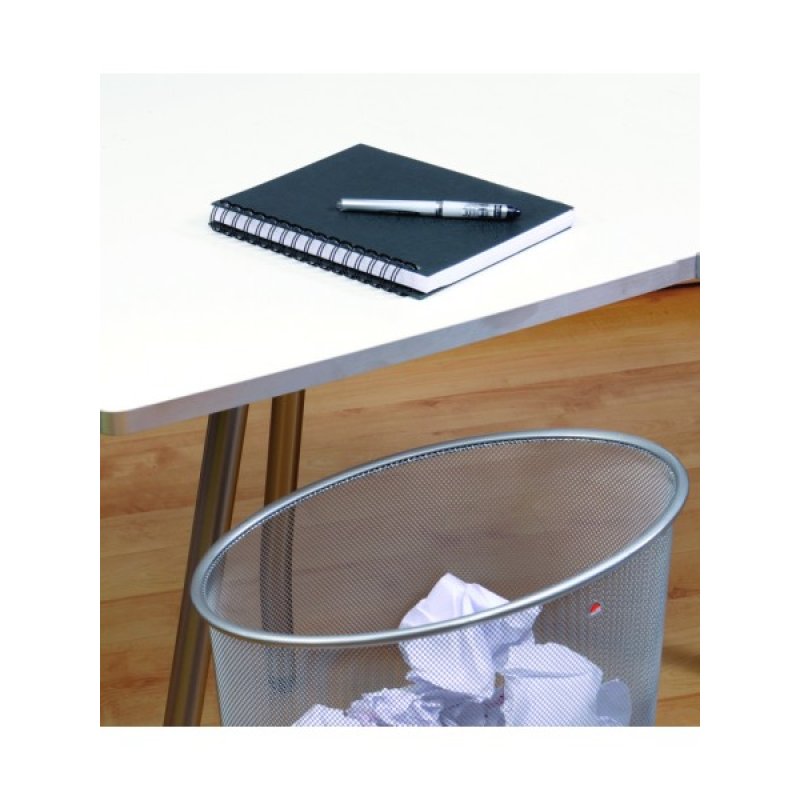 Alba MESHCORB M poubelle 18 L Carré Acier Gris, Argent