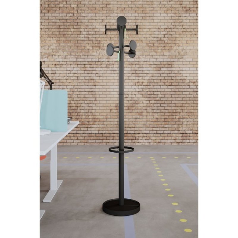 Alba PMSTAN3 N porte-manteaux Colonne 8 crochet(s) Noir