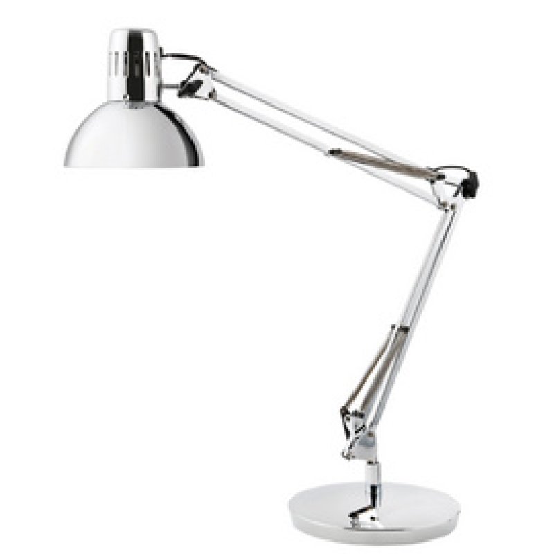ALBA Lampe de bureau LED "ARCHI", pince/socle, chrome