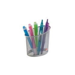 Alba MESHCUP M porte crayons et stylos Acier Argent