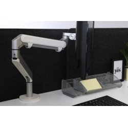 ALBA Organiseur de bureau "MESHBOARD", en métal, gris