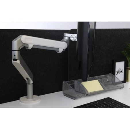 ALBA Organiseur de bureau "MESHBOARD", en métal, gris