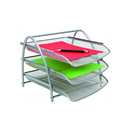 Alba MESHTRAY3 M bac de rangement de bureau Acier Gris