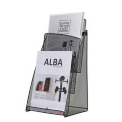ALBA Porte-brochures de table "MESHPREZA4", A4, fil métal