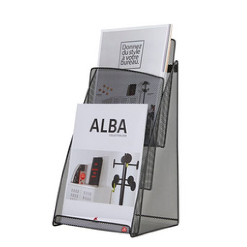 ALBA Porte-brochures de table "MESHPREZA4", A4, fil métal
