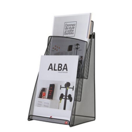 ALBA Porte-brochures de table "MESHPREZA4", A4, fil métal