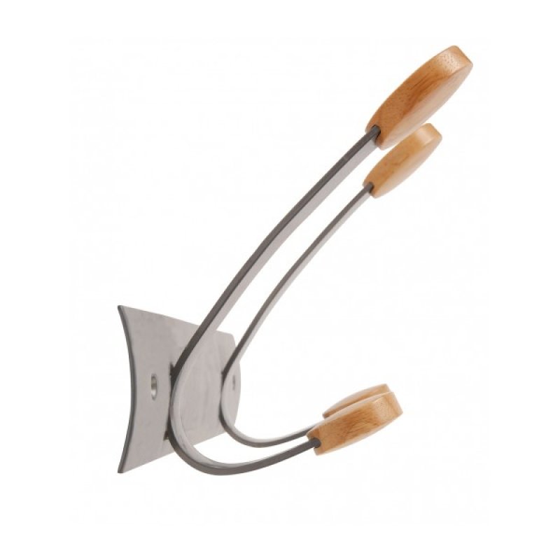 Alba PMV2 home storage hook Indoor Universal hook Silver, Wood 1 pc(s)