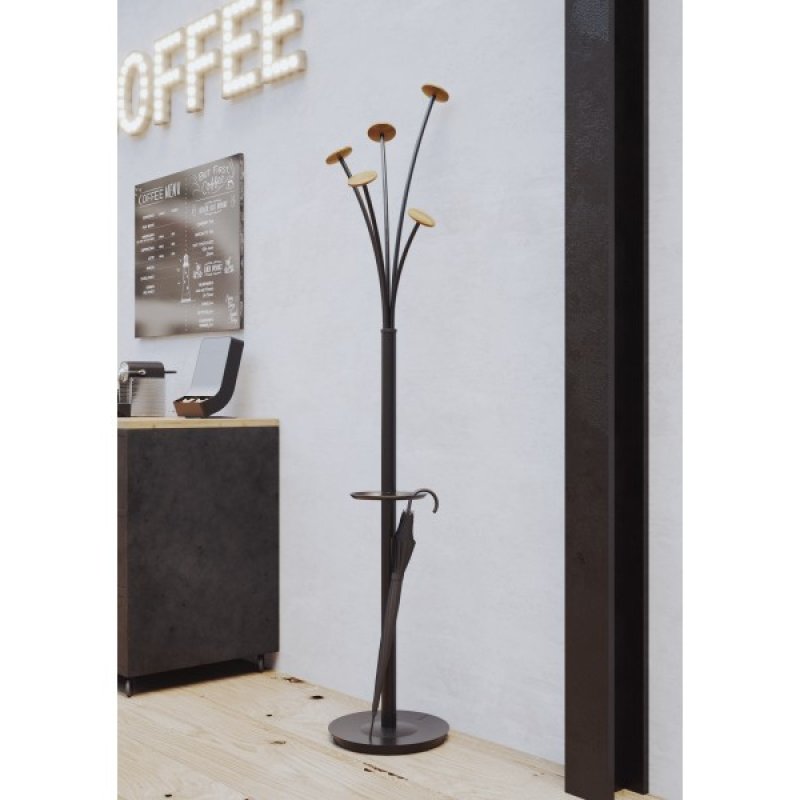 Alba PMFESTW N coat rack Floorstanding 6 hook(s) Black